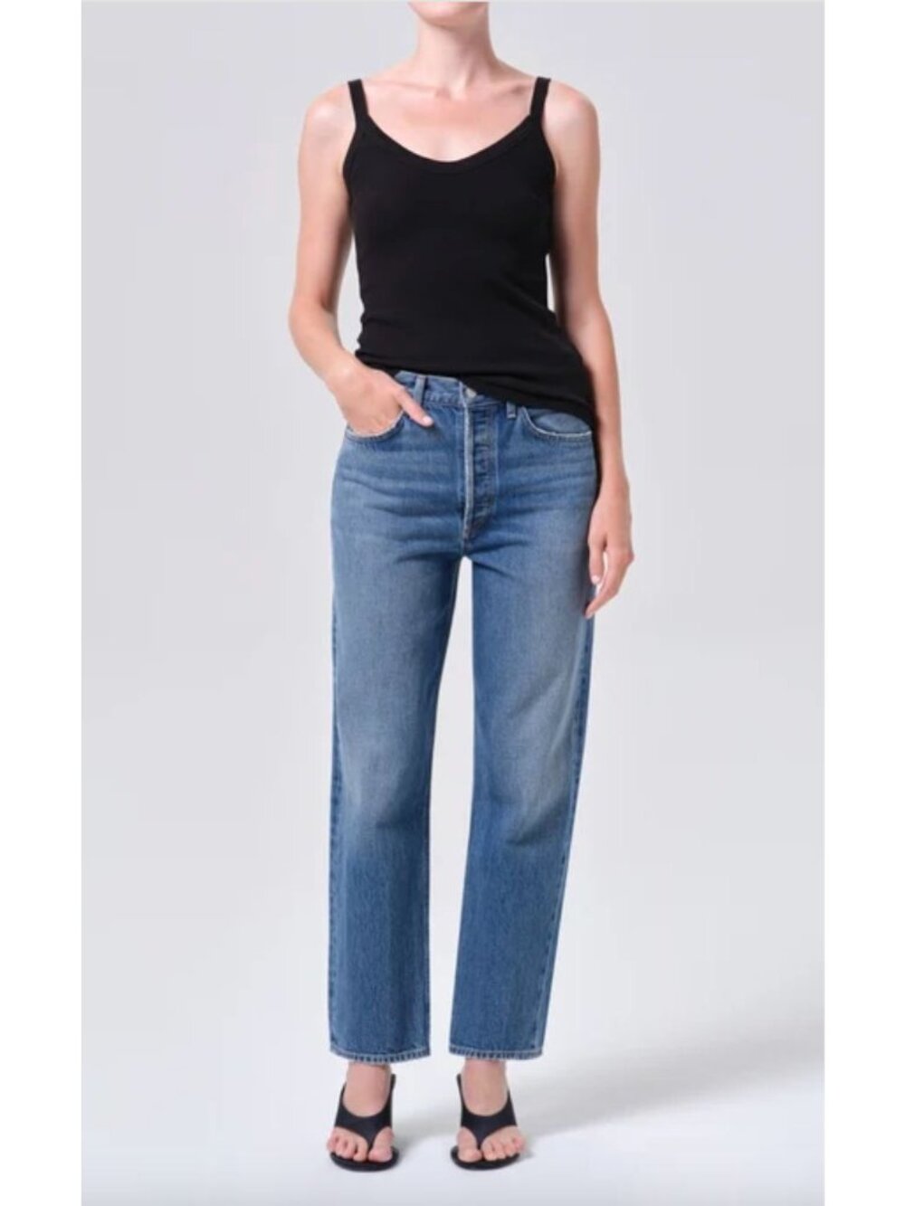 Agolde 90's Mid Rise Loose Straight Blue Jeans Size 26 in Bounty